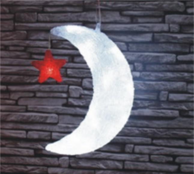  manufacturer In China FY-001-I18 cheap christmas acrylic MOON WITH STAR light bulb lamp  company
