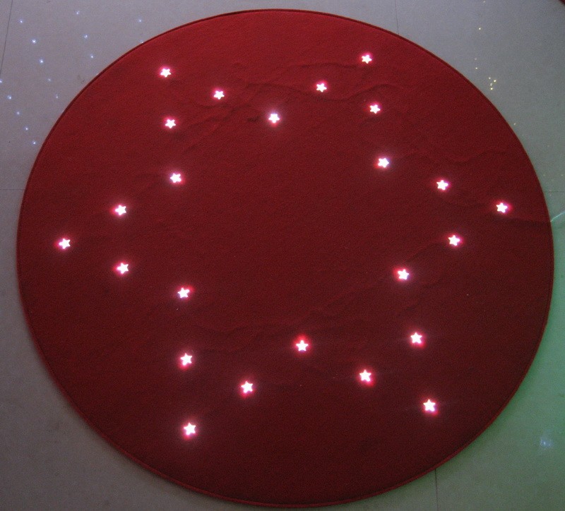 FY-002-A28 Weihnachten Runde Fußmatte mit LED Teppich Glühlampelampenadapters FY-002-A28 billig Weihnachten Runde Fußmatte mit LED Teppich Glühlampelampenadapters - Teppich LichtbereichChina Herstellers