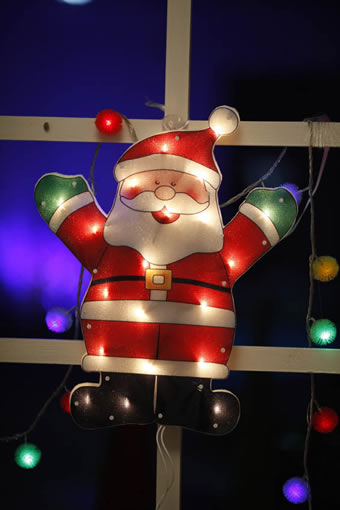 FY-60301 billig Weihnachten Weihnachtsmann Fenster Glühlampelampenadapters